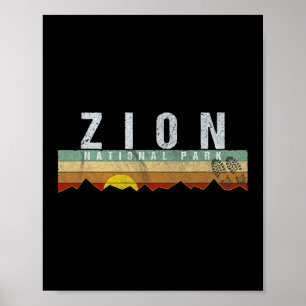 Poster Camiseta Zion National Park Acampamento Caminhada