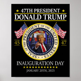 Poster Camisetas 2025 - Inauguração do Presidente Donald 