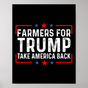 Poster Camisetas De Agricultores - Fazendeiros Para Trump