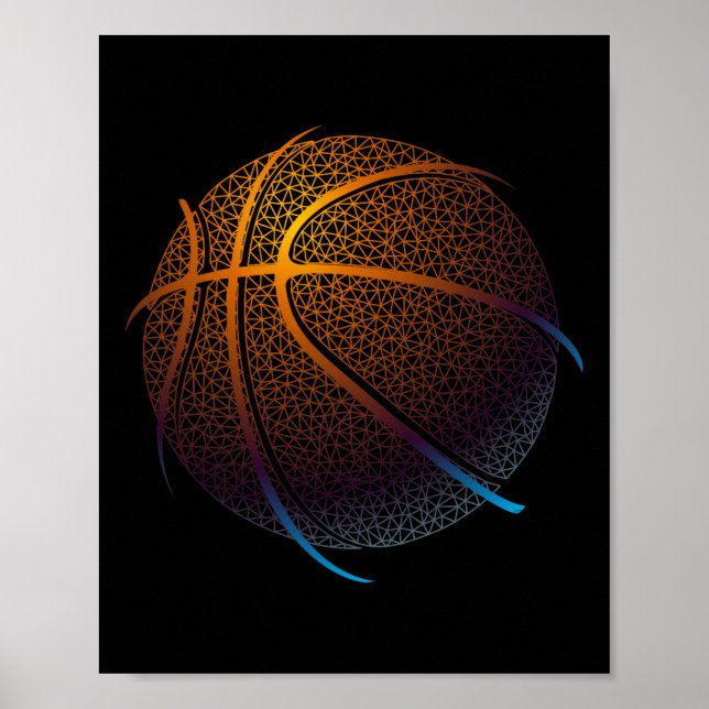 Poster Camisetas de Balling Gráfico de Basquete (Frente)