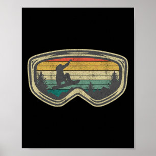 Poster Camisetas De Esqui Snowboard Montanha Neve E Prese
