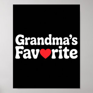 Poster Camisetas de Humor Familiar Favoritas das Avós Eng