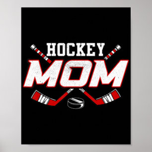 Poster Camisetas De Mãe De Hockey Para Mulheres Dia de as