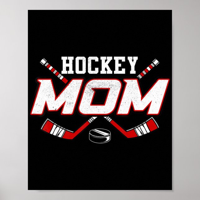Poster Camisetas De Mãe De Hockey Para Mulheres Dia de as (Frente)