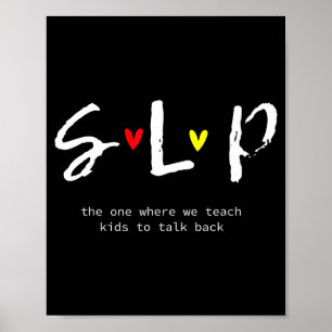 Poster Camisetas De Professor Slp Patologista Da Linguage