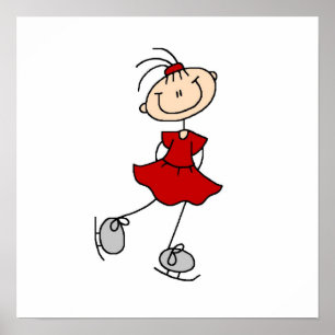 Poster Camisetas e presentes de gelo Red Girl