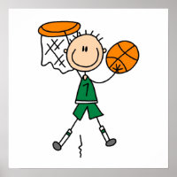 Camisetas e presentes de jogador de basquete Green