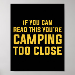 Poster Camisetas engraçadas de camping para homens com di