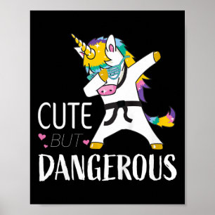 Poster Camisetas engraçadas de karatê para meninas fofas 