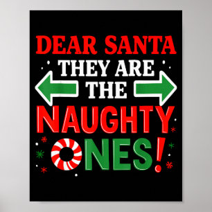 Poster Camisetas engraçadas de Natal, Querido Papai Noel