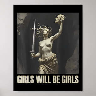 Poster Camisetas Feministas Medusa Garota Será Garotas Mu