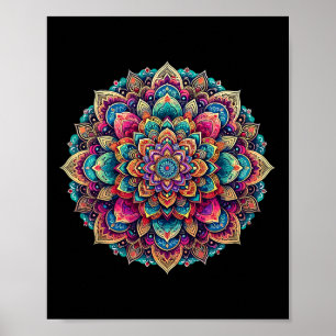 Poster Camisetas Gráficas com Mandala de Palavrões para M