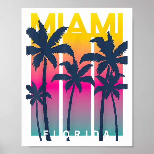 Poster Camisetas Gráficas De Design legal De Miami Flórid (Frente)