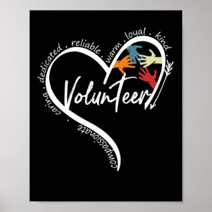 Poster Camisetas Gráficas Divertidas para Voluntários par