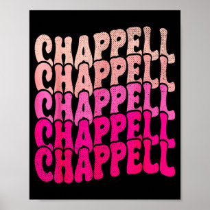 Poster Camisetas Groovy Chappell Primeiro Nome D Chappell