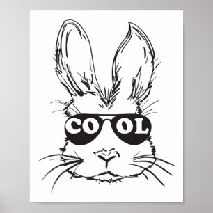 Poster Camisetas Legais de Coelho Feliz Páscoa Para Menin
