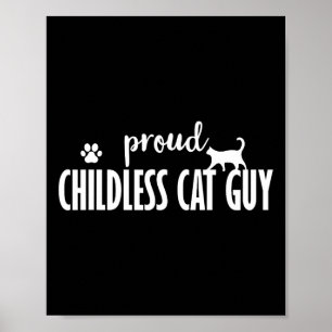 Poster Camisetas para Homens Sem Filhos e Gatos
