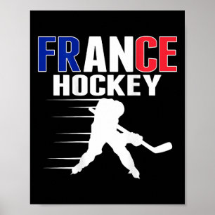 Poster Camisola de Fãs de Hóquei no Gelo da França Apoio