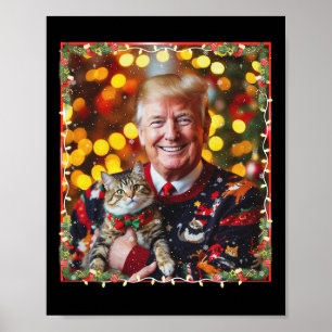 Poster Camisola de Natal Divertida do Trump para Amantes