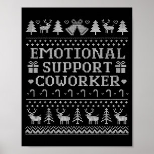Poster Camisola de Natal Feia e Divertida para Colega de