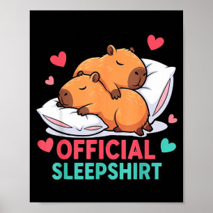 Poster Camisola Oficial de Capivara Fofa para Sono Confor