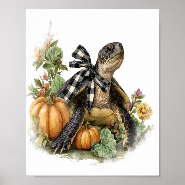 Poster Camisolas-do-mar Animais de outono Pumpkin (Frente)