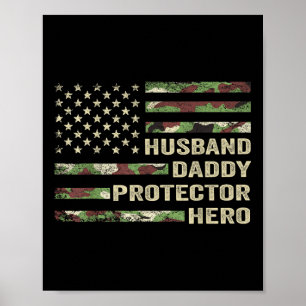 Poster Camo Amer, Dia de os pais Herói do Pai Marido