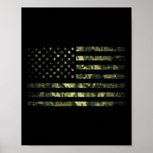 Poster Camo American Flag Usa Boys Men Women Girls Kids 4