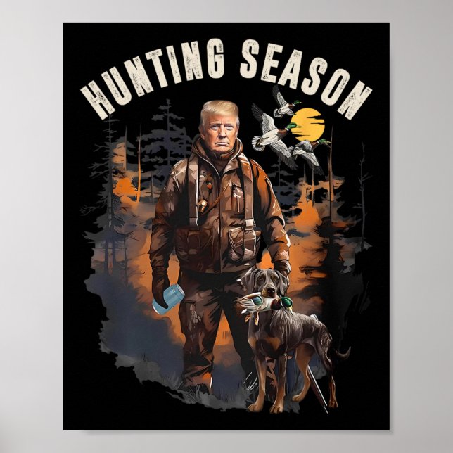 Poster Camo Caça Pato Trump Caça Tru (Frente)