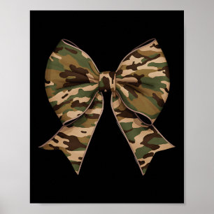Poster Camo Coquette Arco Duck Caça Meninas Crianças Mulh