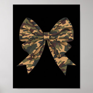 Poster Camo Coquette Arco Duck Caça Meninas Crianças Mulh