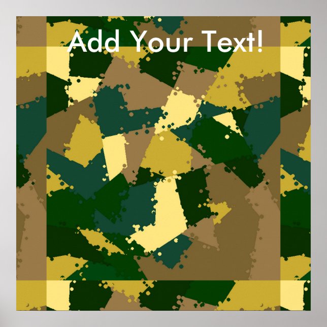 Pôster Camo da selva ouro (Frente)