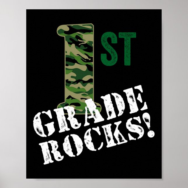 Poster Camo Rocks Da Classe 1rua Primeiro Gráfico De Volt (Frente)