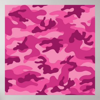 Pôster Camo Rosa Brilhante, Brilhante, Camuflagem