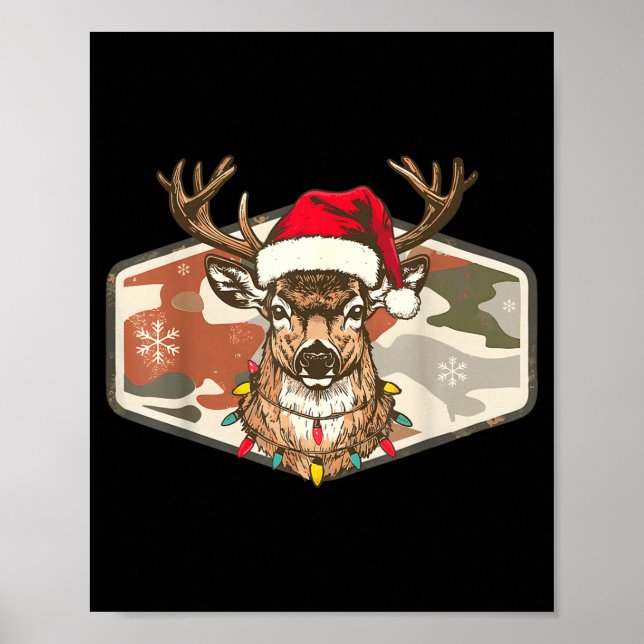 Poster Camo Southern Local Boy Christmas Deer Hunting Xma (Frente)