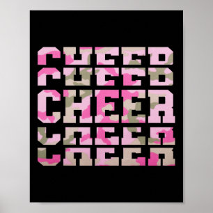 Poster Camo Tie Dye Cheerleading Para Esquadrão de Cheerl