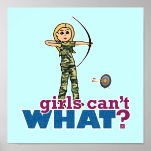 Pôster Camouflage Archery Girl - Blonde