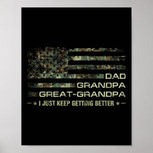 Poster Camouflage Estados Unidos Bandeira Dia de os pais 