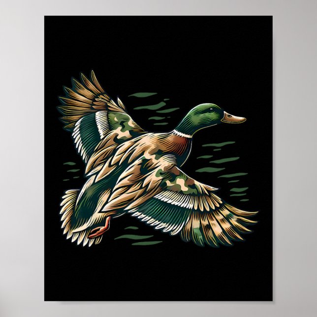 Poster Camouflage Old School Camo Coquette Arco Duck Hunt (Frente)