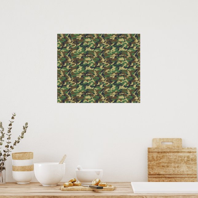 Poster Camouflage Pattern, Military Pattern, Camo, Army (Cozinha)