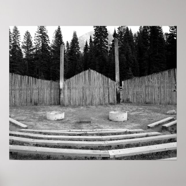 Pôster Camp Fire Bowl BW (Frente)