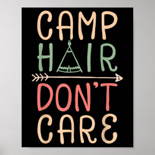 Poster Camp Hair Não Se Importa Com Campos De Camisa Camp