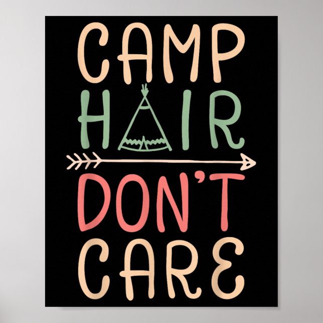 Poster Camp Hair Não Se Importa Com Campos De Camisa Camp (Frente)