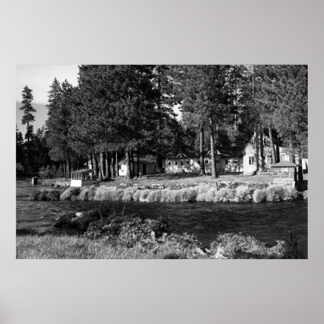 Pôster Camp Sherman, visualização Oregon de Rogers Cabins (Frente)