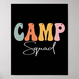 Poster Camp Squad Retro Groovage Feliz Primeiro Dia De