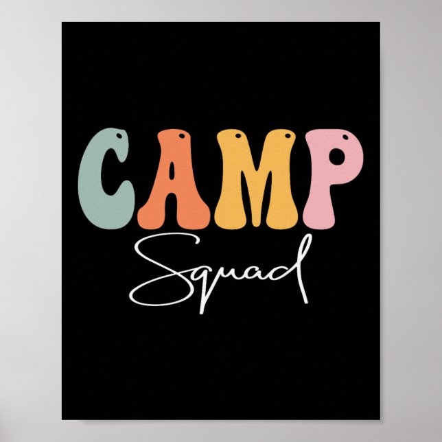 Poster Camp Squad Retro Groovage Feliz Primeiro Dia De (Frente)