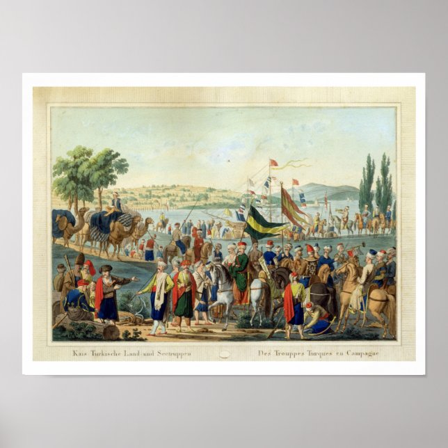 Poster Campanha das tropas turcas (gravura) (Frente)