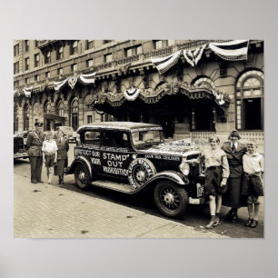 PÔSTER CAMPANHA DE PROIBIÇÃO DE CARIMBO DE COSTA DE 1930