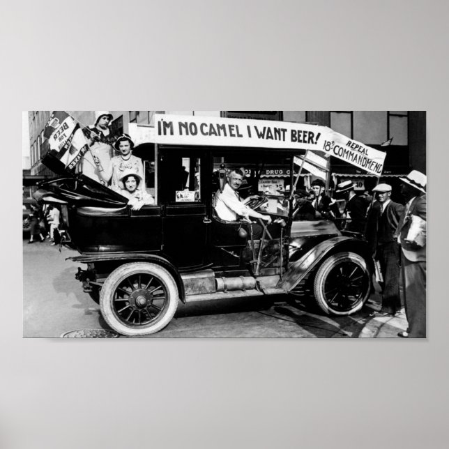 POSTER CAMPANHA DE PROIBIÇÃO REVOGADA - QUERO CERVEJA! (Frente)