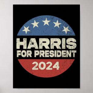 Poster Campanha Eleitoral Harris 2024 Para Presidente 2